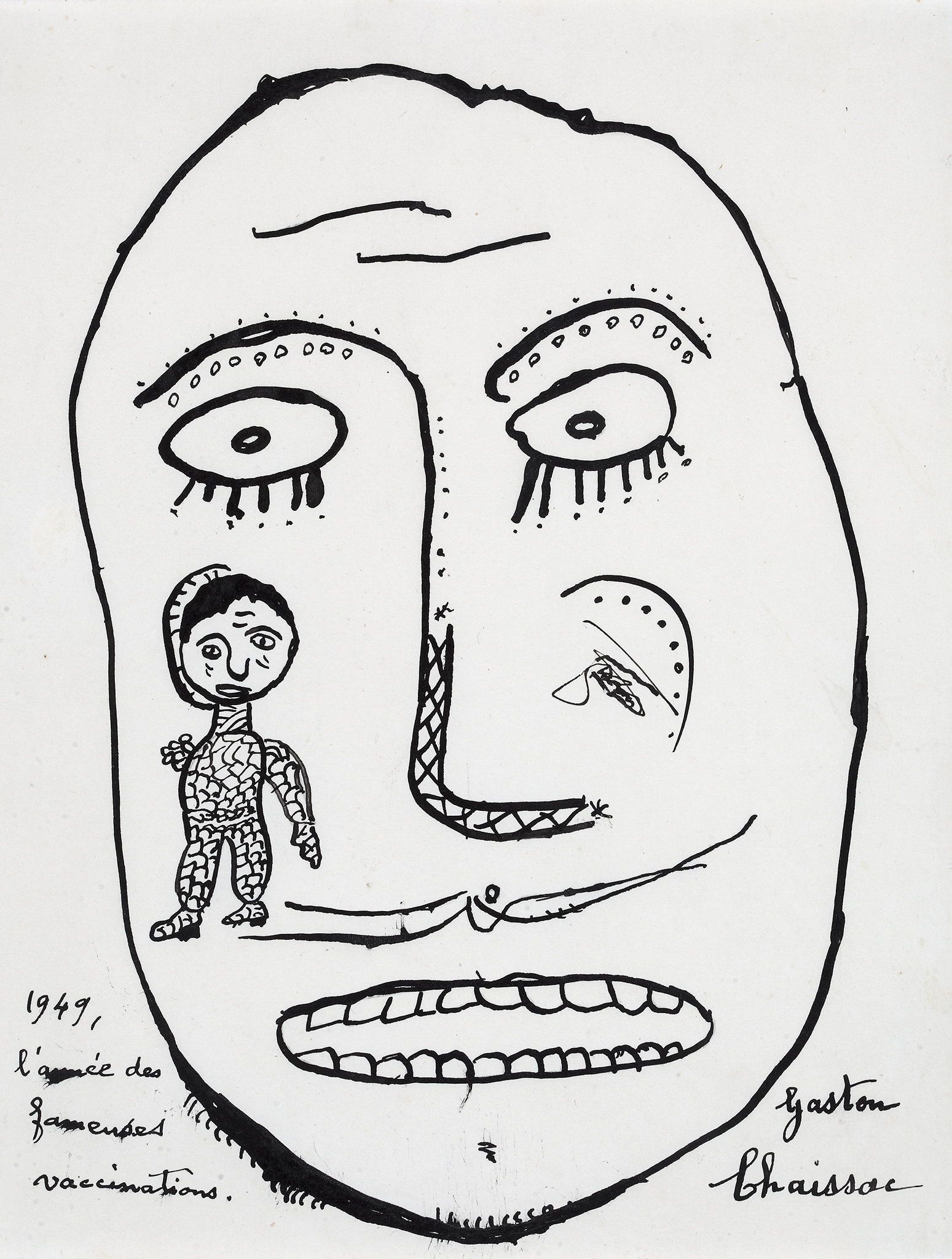 Gaston Chaissac, L'année des fameuses vaccinations, 1949