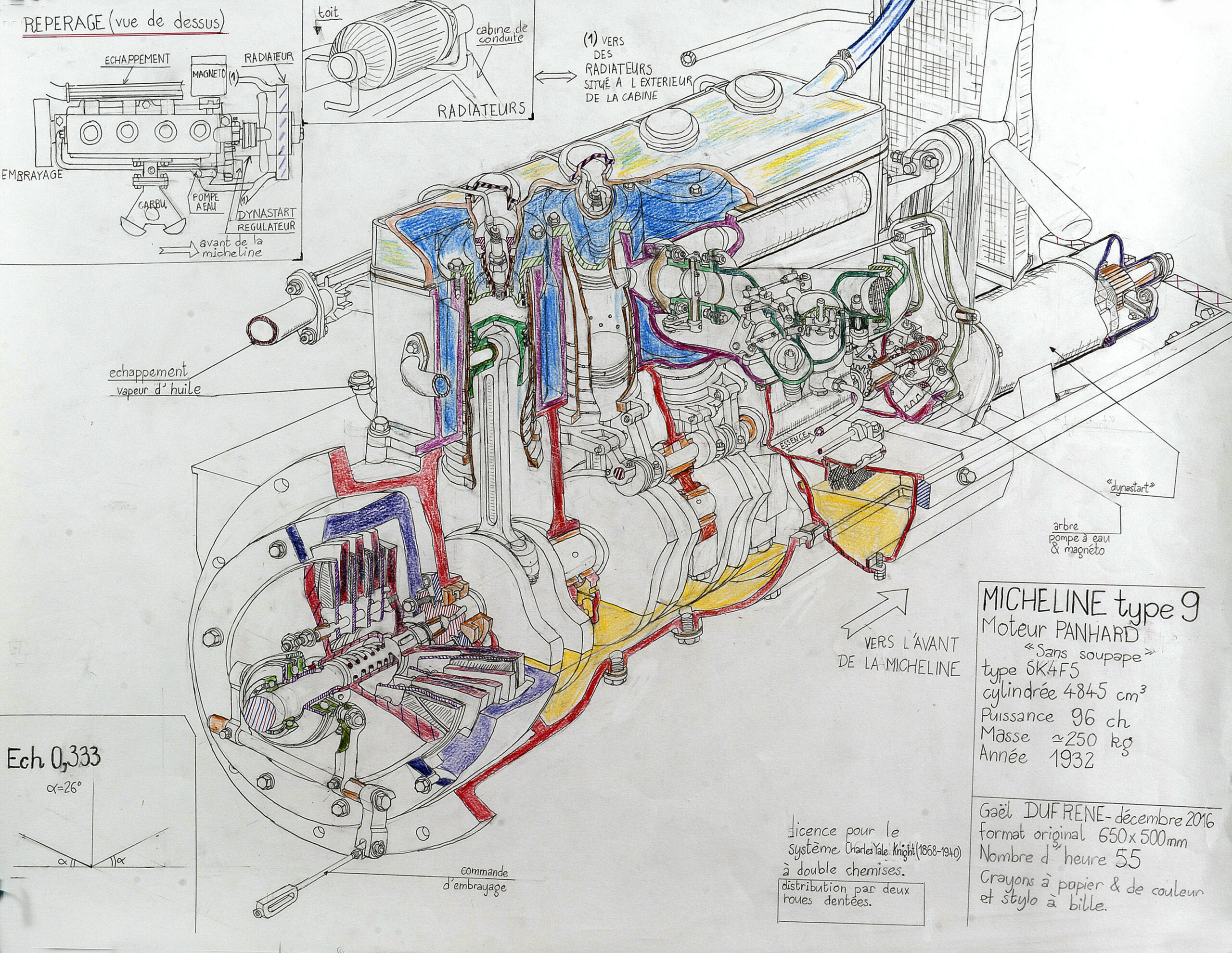 Gaël Dufrène, Moteur Panhard sans soupape, 2016