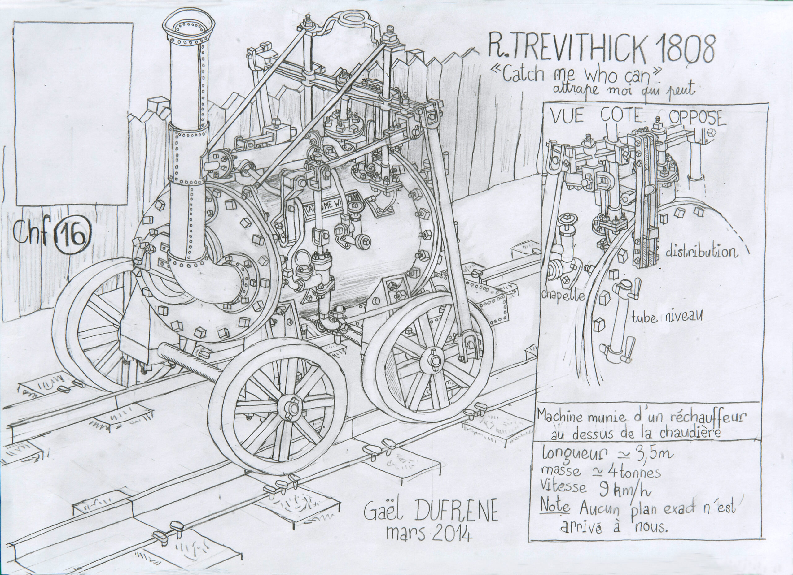 Gaël Dufrène, R. Trevithick 1808 "Catch me who can", 2014